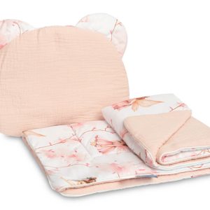 MUSLIN PUSHCHAIR SET - FAIRY PINK