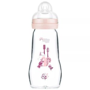 1254 GLASS BOTTLE 260ML FEEL GOOD FOREST GIRL