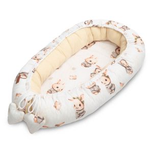 BABY NEST MUSLIN - BEIGE BUNNY