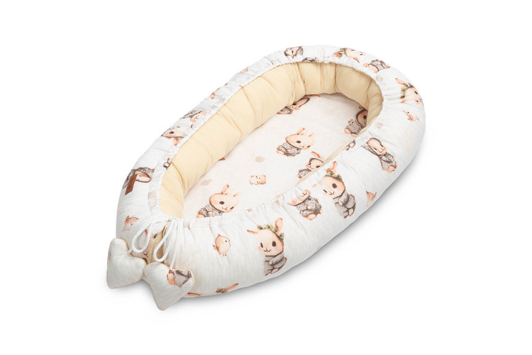 BABY NEST MUSLIN - BEIGE BUNNY
