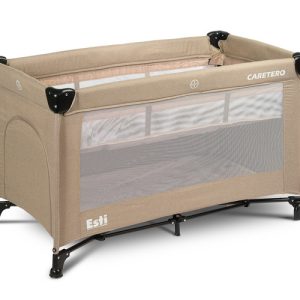 TRAVEL COT WITH BEDSIDE FUNCTION ESTI BROWN