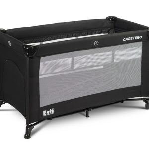 TRAVEL COT WITH BEDSIDE FUNCTION ESTI BLACK