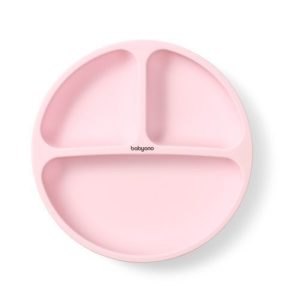 1482/02 SILICONE PLATE WITH SUCTION CUP, PINK