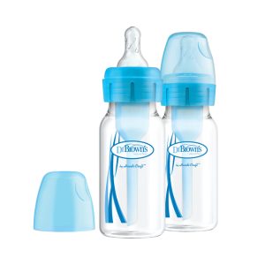 SB42405 4 oz/120 ml PP Narrow Options+ Bottle - Blue, 2-Pack