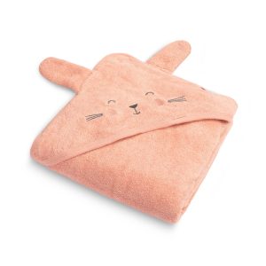 SOFT BATH TOWEL RABBIT 90X90 PINK