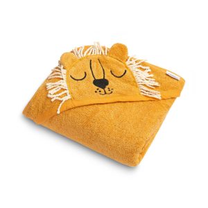 SOFT BATH TOWEL LION 90X90 YELLOW