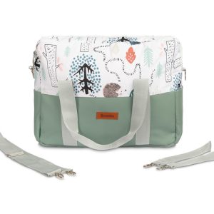STROLLER BAG ECO LEATHER HEDGEHOG EMERALD