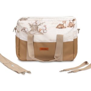 STROLLER BAG ECO LEATHER GROVE BROWN