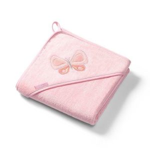 346/04 Bamboo hooded towel NATURAL BAMBOO PINK 100X100