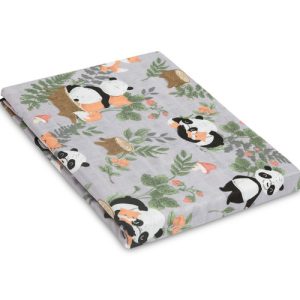 MUSLIN WRAP PANDA AND FOX 120X120 CM