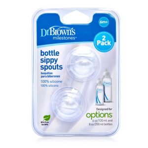 SR210 Narrow Options+ Bottle Sippy Spout, 2-Pack