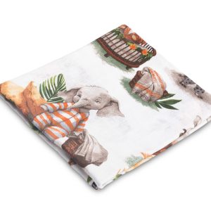 MUSLIN SWADDLE BLANKET 70X80 CM ANIMALS IN PAJAMAS