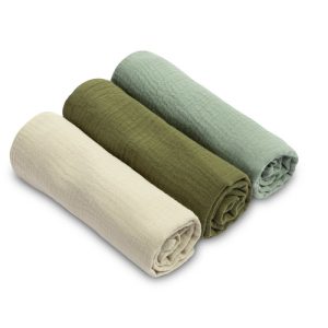 MUSLIN DIAPER UNIFORM GREEN (Pack - 3 pcs)