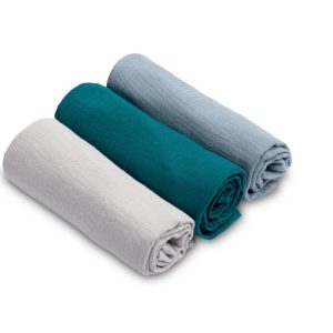 MUSLIN DIAPER UNIFORM BLUE (Pack - 3 pcs)