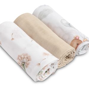 Muslin diaper 3-pack – GREY/BEIGE BEAR
