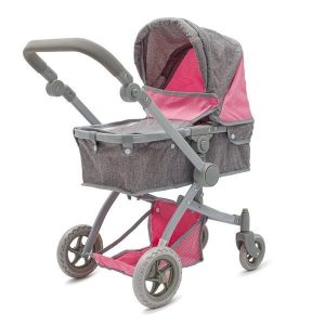 56090 2IN1 SOPHIE DOLL STROLLER PINK-GREY