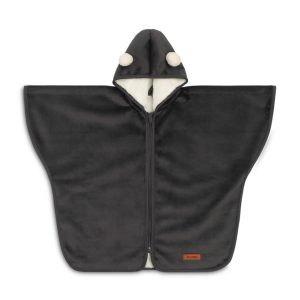 CAR SEAT PONCHO GRAPHITE PLUSH