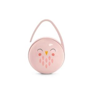 079112 DOUBLE PACIFIER CASE OWL PINK 307759