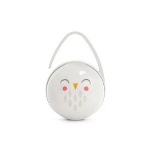 079136 DOUBLE OWL PACIFIER CASE BEIGE 307761