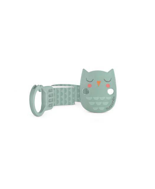 079761 Pacifier CLIP WITH RIBBON PREMIUM OWL MINT 307823