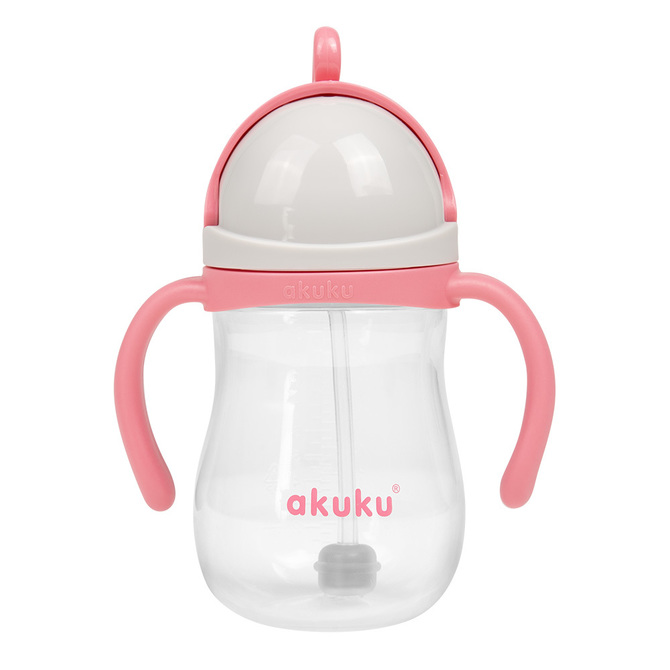 A0676 BOTTLE WITH STRAW WITH WEIGHT PINK