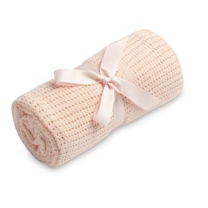 OPENWORK BLANKET MOLI LIGHT PINK