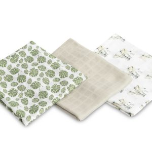 BAMBOO DIAPER 3-PACK ELEPHANT GREY 70X80