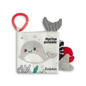 BLACK&WHITE TEXTILE BOOK DOLPHIN