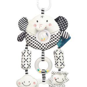 BLACK&WHITE TRAVEL TOY ELEPHANT