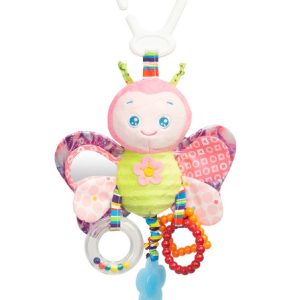 COLORFUL TRAVEL RATTLE BUTTERFLY