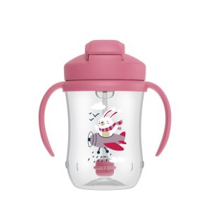 TC91011 CUP FIRST STRAW 270 ML PINK RABBIT 6+