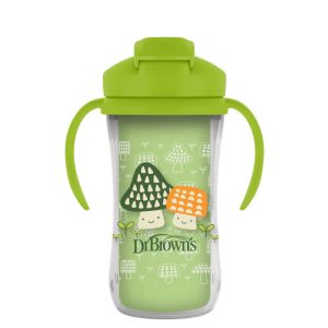 TC01203 THERMAL MUG WITH STRAW 300ML 12+ GREEN