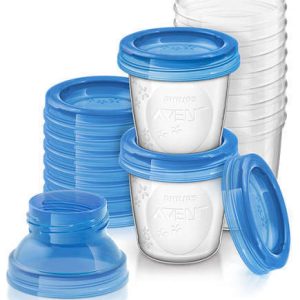 SCF618/10 Food containers 180 ML. + lid 0+ (10pcs) *