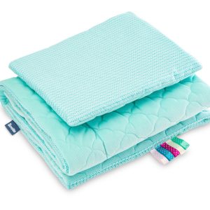 Velvet Set – zigzag mint 75x100/30x35