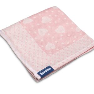 Bamboo and cotton diaper – pink hearts
