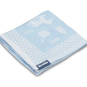 Bamboo and cotton diaper – blue toys