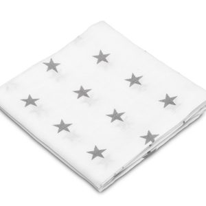 Muslin diaper – stars grey