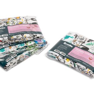 Overprinted tetra diapers 5-pack – boy