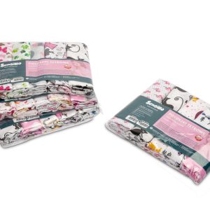 Overprinted tetra diapers 5-pack – girl