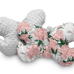 Butterfly Pillow – flowers grey