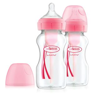 WB92601 oz/270 ml PP Wide-Neck Options+ Bottle, PINK, 2-Pack
