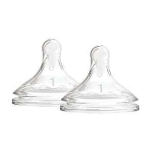 WN 1201 Level 1 Wide-Neck Silicone Options+ Nipple, 2-Pack