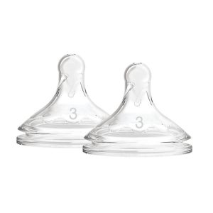 WN3201  Level 3 Wide-Neck Silicone Options+ Nipple, 2-Pack