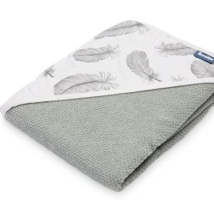 Crepe hooded bath towel – grey