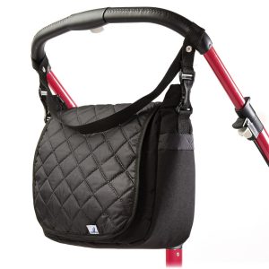 Quilted mama bag for strollers BLACK
