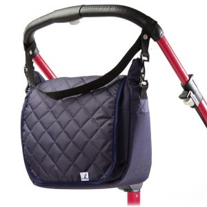 Quilted mama bag for strollers NAVY