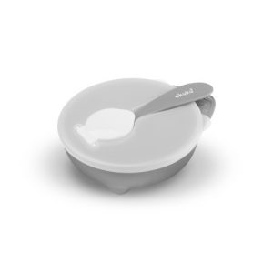 A0425 Bowl with spoon grey