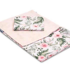 2-pieces 100×135 cm Bed SHEETS – roses pink