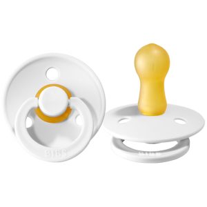 100211 PACIFIER BIBS WHITE 0+ (S)