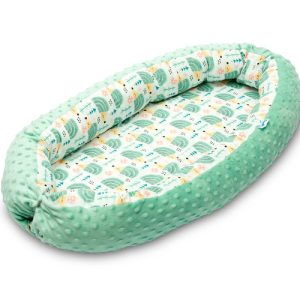Baby nest Minky – hedgehogs mint